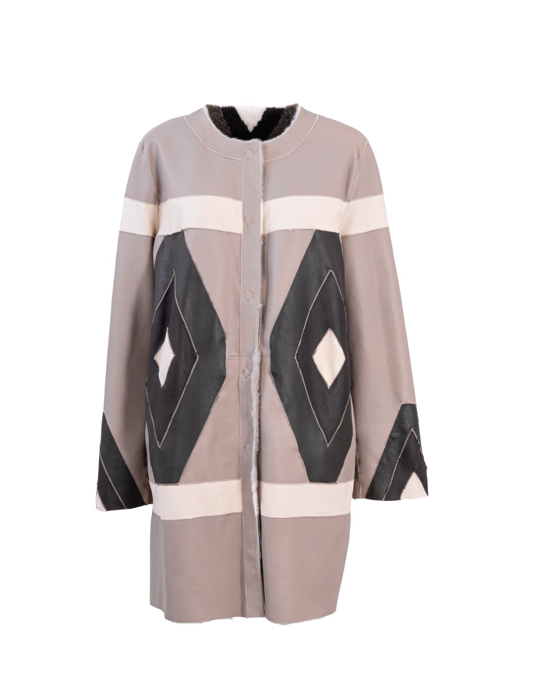 shop BENEDETTA NOVI  Cappotto: Benedetta Novi cappotto reversibile.
Maniche lunghe.
Chiusura con bottoni.
Tasche laterali.
Composizione: 100% Pelle.
Fabbricato in Turchia.. GRETAMRNL-E8117GRIGIO number 9499308